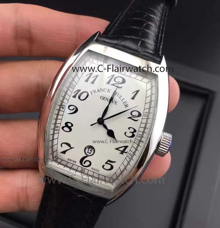 Franck Muller Geneve White Dial Stainless Steel Men Watch - Copy